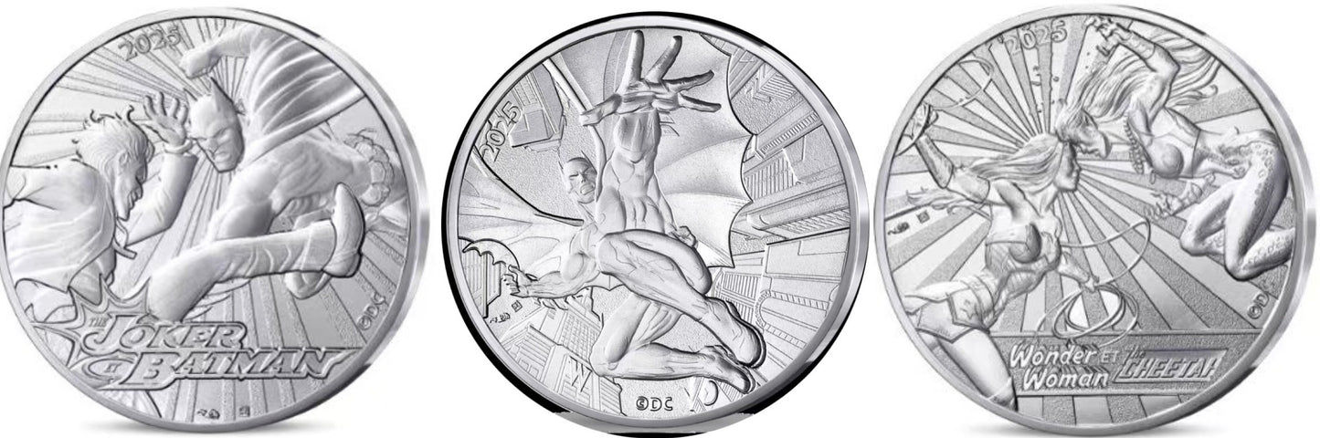 2025年法國發行DC漫畫公司成立90週年卡冊銀幣