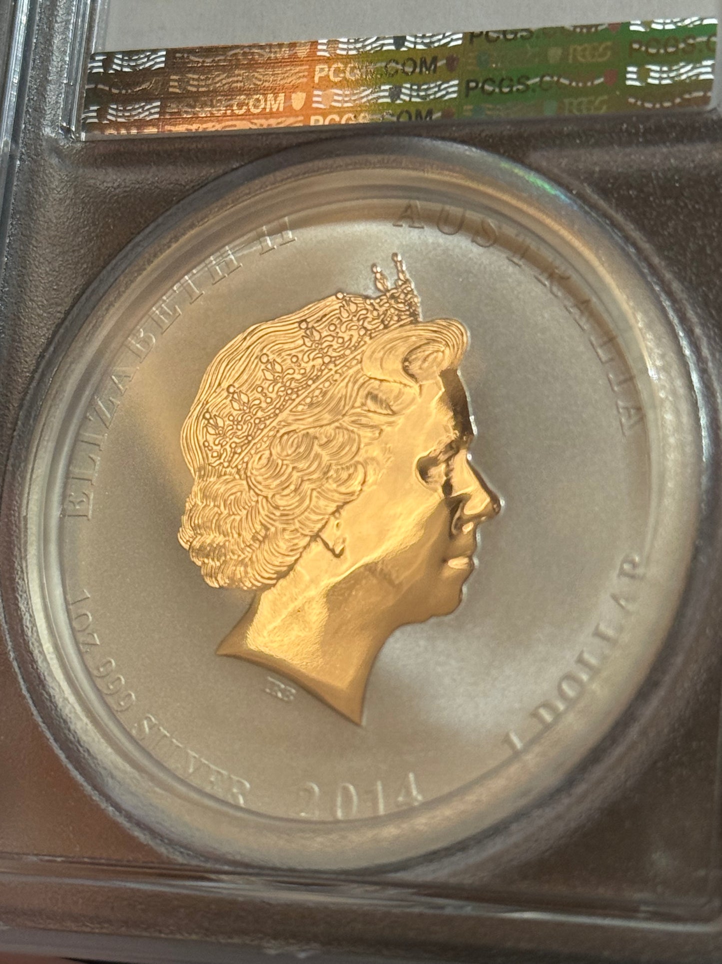 2014年澳洲馬年彩色一安士銀幣 PCGS MS68