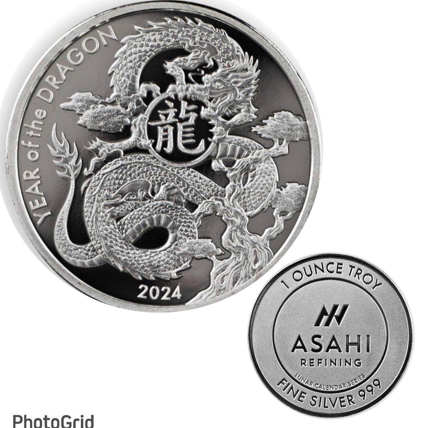 2024 日本Asahi
農曆生肖龍年 999銀章1oz
