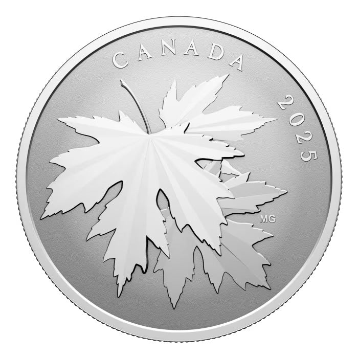 2025 加拿大閃爍的楓葉 .9999 反向精鑄銀幣 1/2oz