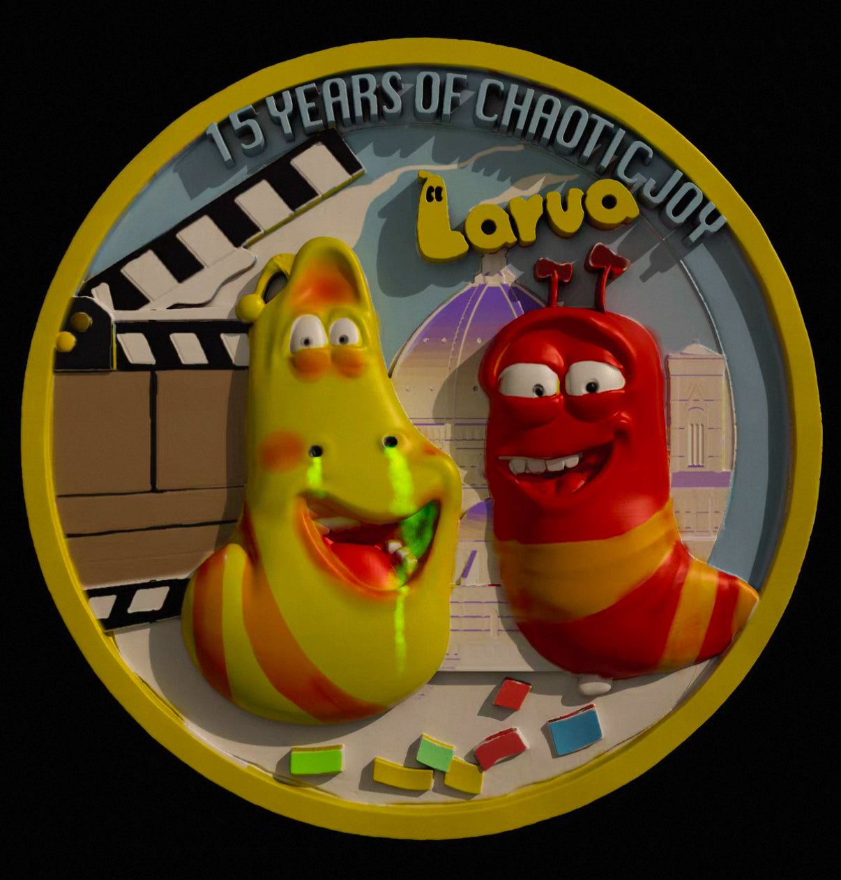 2026年《LARVA》首播15週年
加厚雙面超高浮雕彩色光感變色夜光紀念銅章