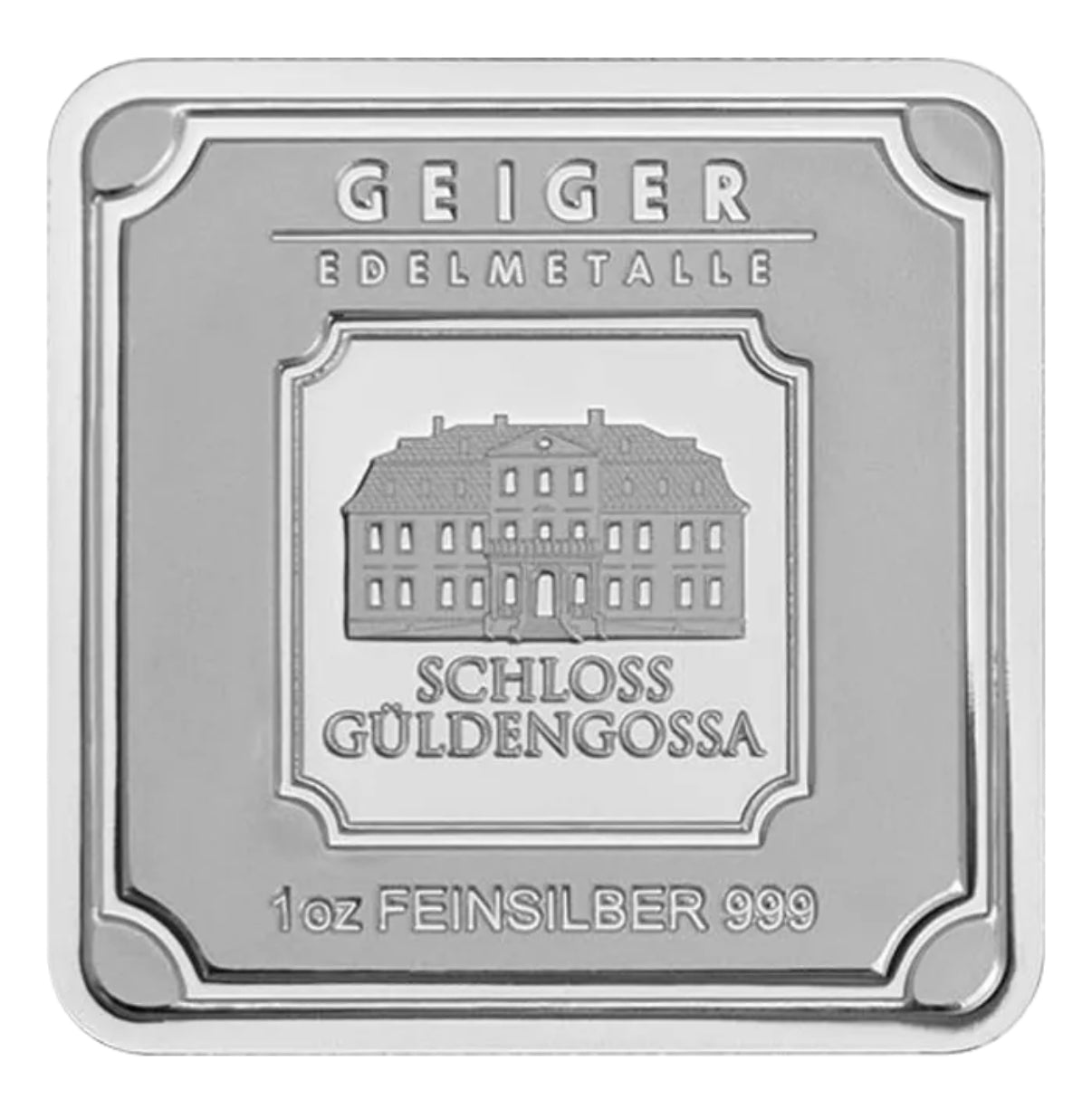 德國 Geiger Edelmetalle .999方形壓鑄銀條 1安士