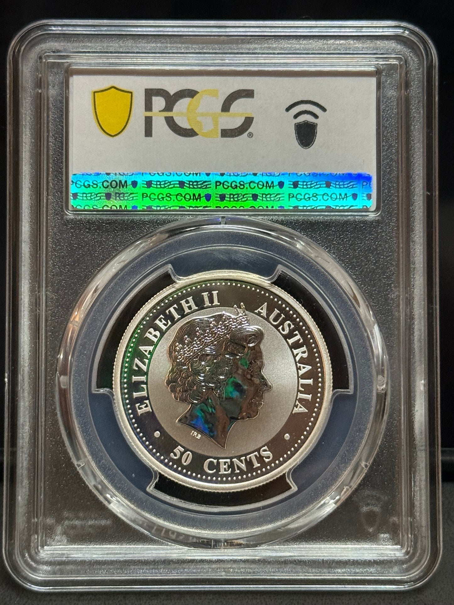 2004年澳洲-第一代猴年彩色半安士銀幣 PCGS MS69（冠軍分）￼