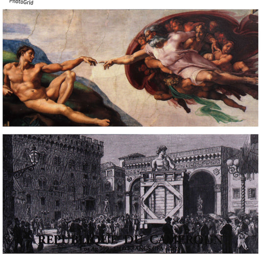 2025喀麥隆發行 
米開朗基羅最具畫作之一
《Creation of Adam》