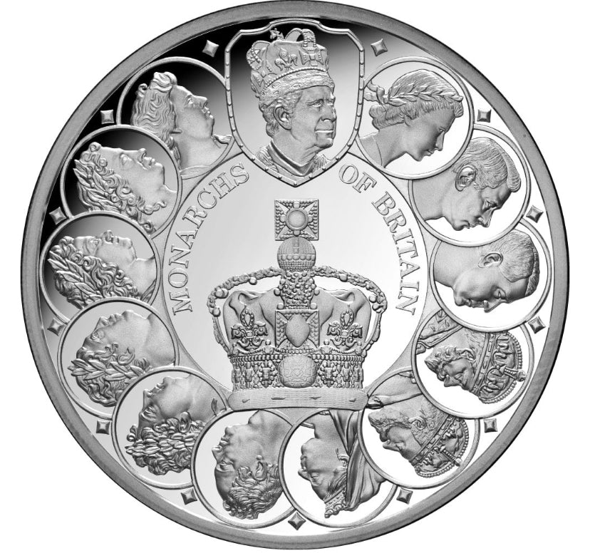 2024年托克勞發行
英國歷屆君主紀念精鑄一安士999銀幣