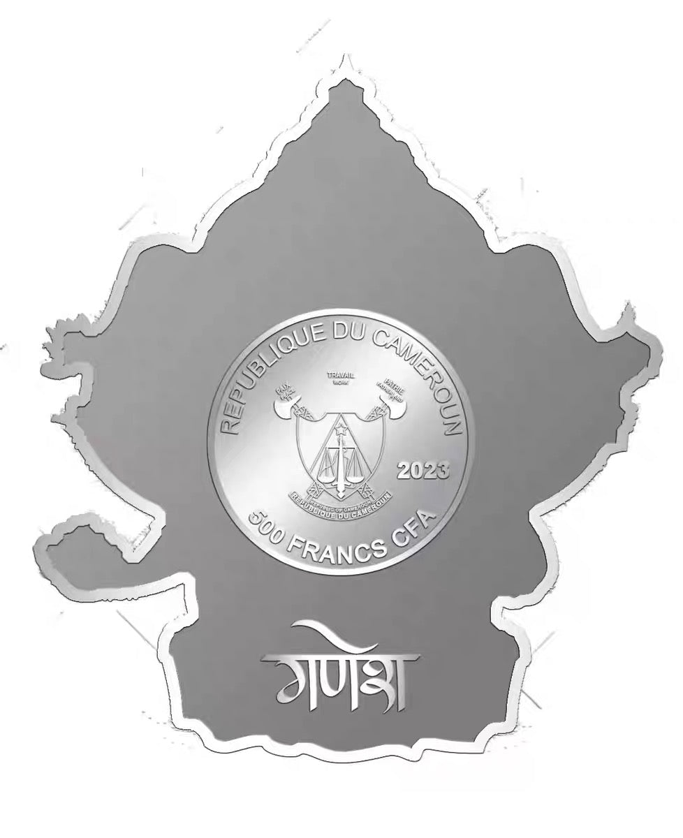 象神彩色異形精制銀幣