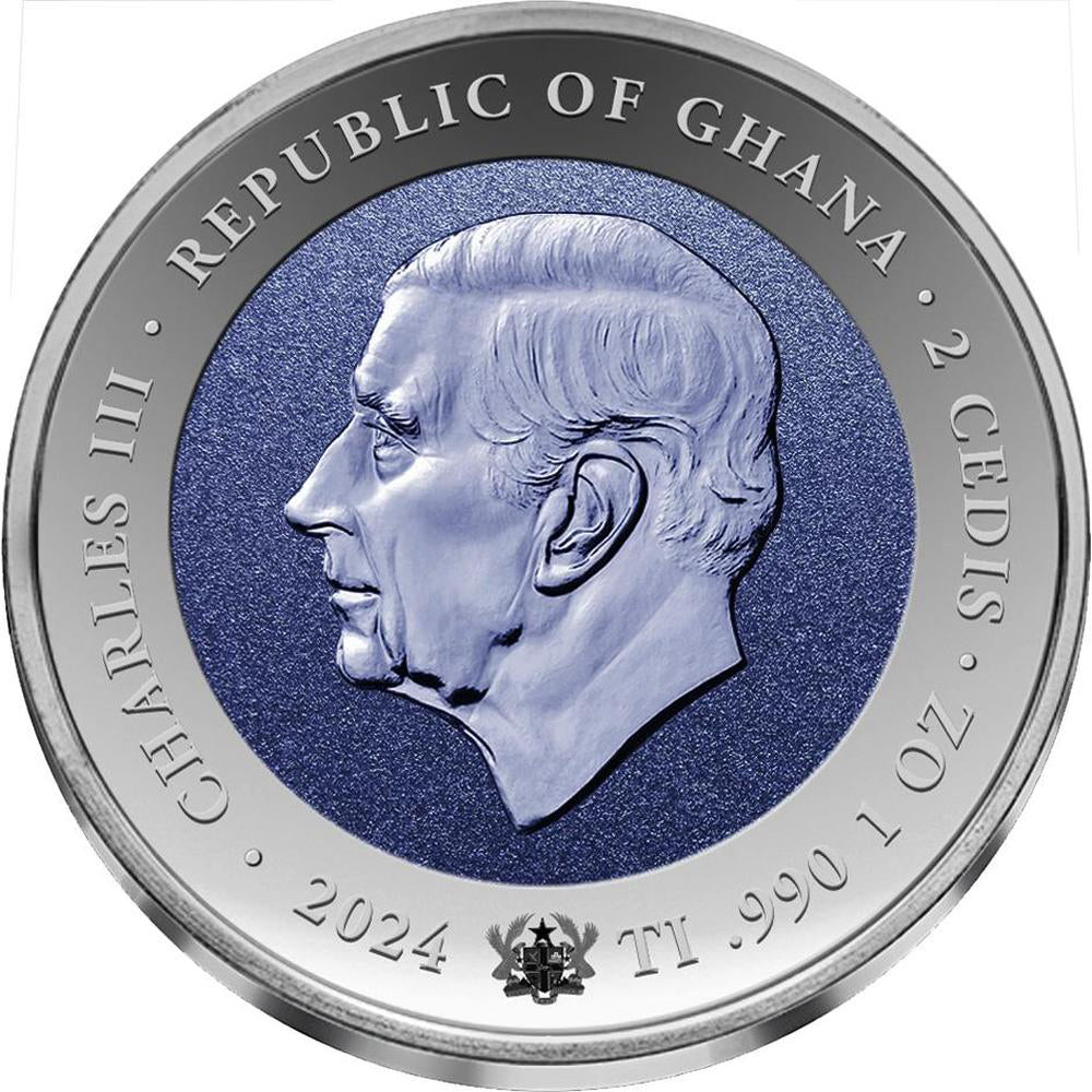 2024年加納發行
SL-4 最後太空漫步任務 50周年太空紀念幣一安士鈦金屬幣