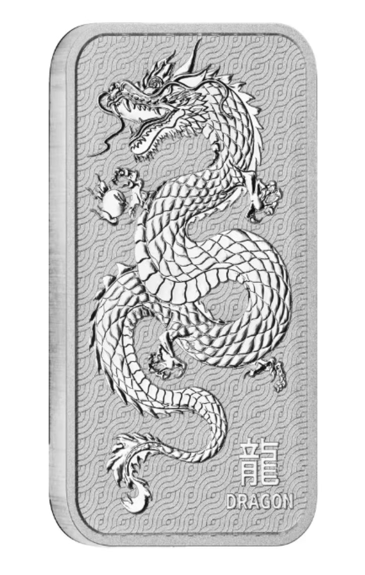 澳洲柏斯鑄幣廠
《農曆生肖-龍年 》.9999 銀條