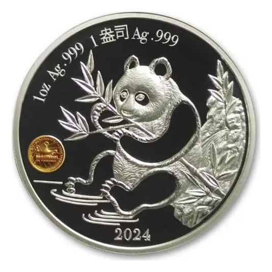 2024年中國美國錢幣協會 (ANA) 世界貨幣博覽會版熊貓 .999 精鑄銀章 1安士