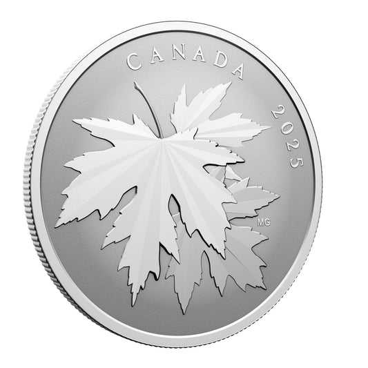 2025 加拿大閃爍的楓葉 .9999 反向精鑄銀幣 1/2oz