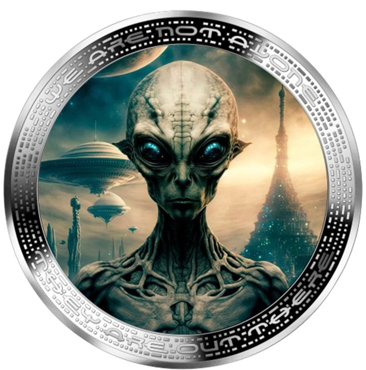 喀麥隆 2025 發行
《外星人系列 -we are not alone 》
1安士999精鑄彩色1000法郎銀幣4️⃣