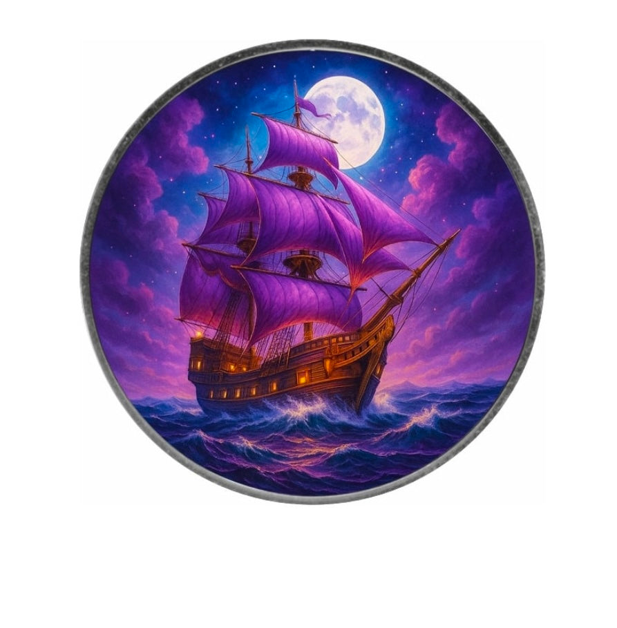 2024年美國行走女神改造系列 
《SeaMasters》系列 4
《AMETHYST CROWN-紫水晶皇冠號》1安士彩色999背仿古銀幣