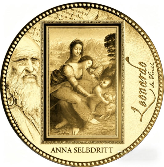 加彭Gabon發行<達文西- ANNA SELBDRITT>金幣