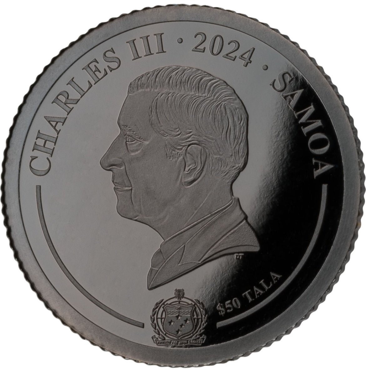 2024 薩摩亞發行 
《黃金之迷》系列1️⃣
9999 金0.5克&黑銠混合精鑄金幣