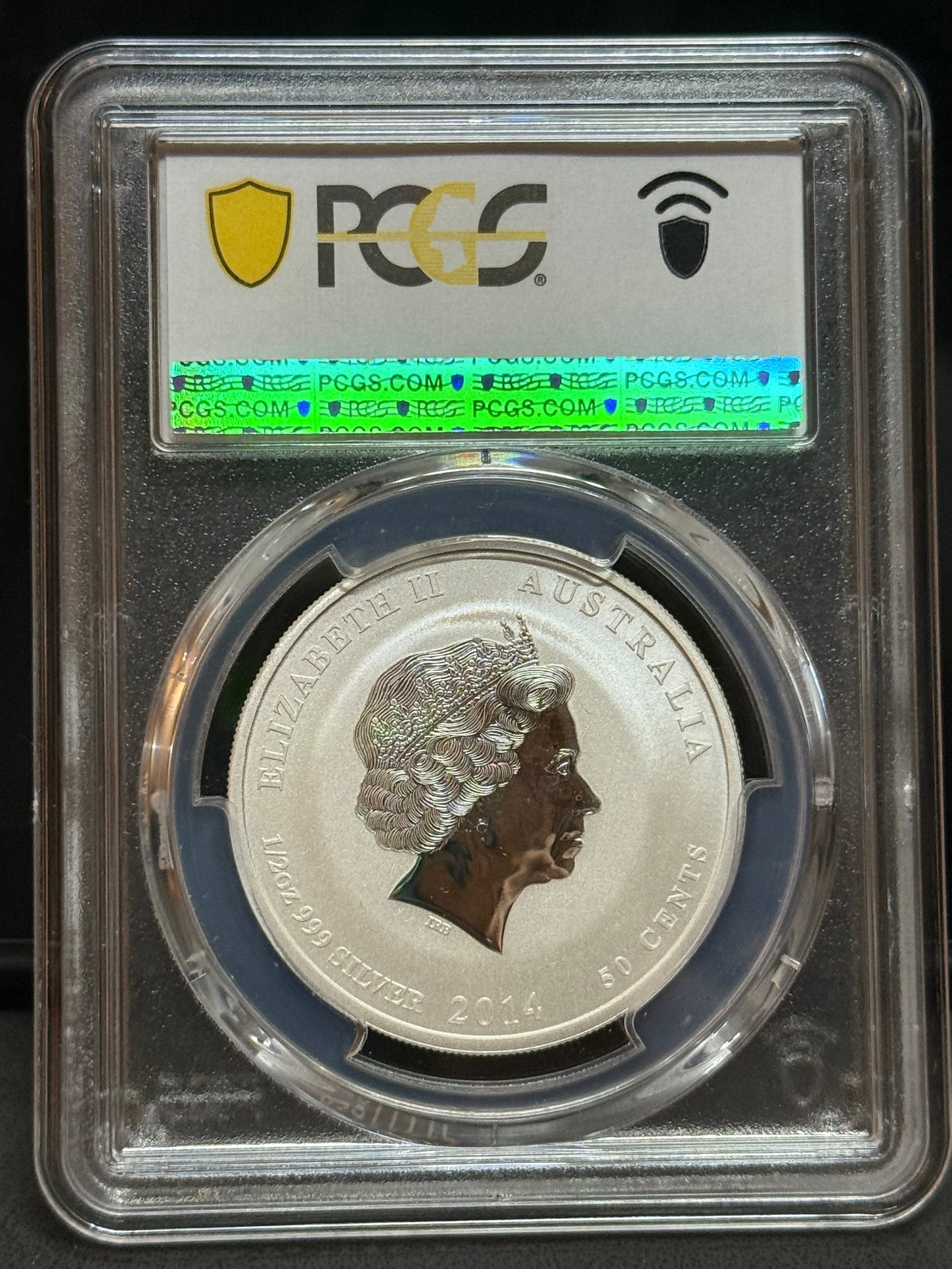 2014年澳洲馬年彩色半安士銀幣 PCGS MS69