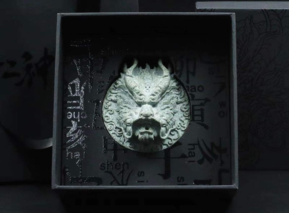 乍得2024年青砂石材
3D雕刻龍頭紀念幣手工打造