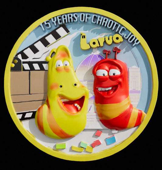 2026年《LARVA》首播15週年
加厚雙面超高浮雕彩色光感變色夜光紀念銅章