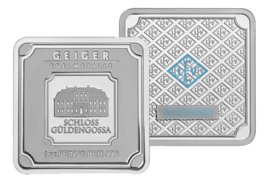 德國 Geiger Edelmetalle .999方形壓鑄銀條 1安士