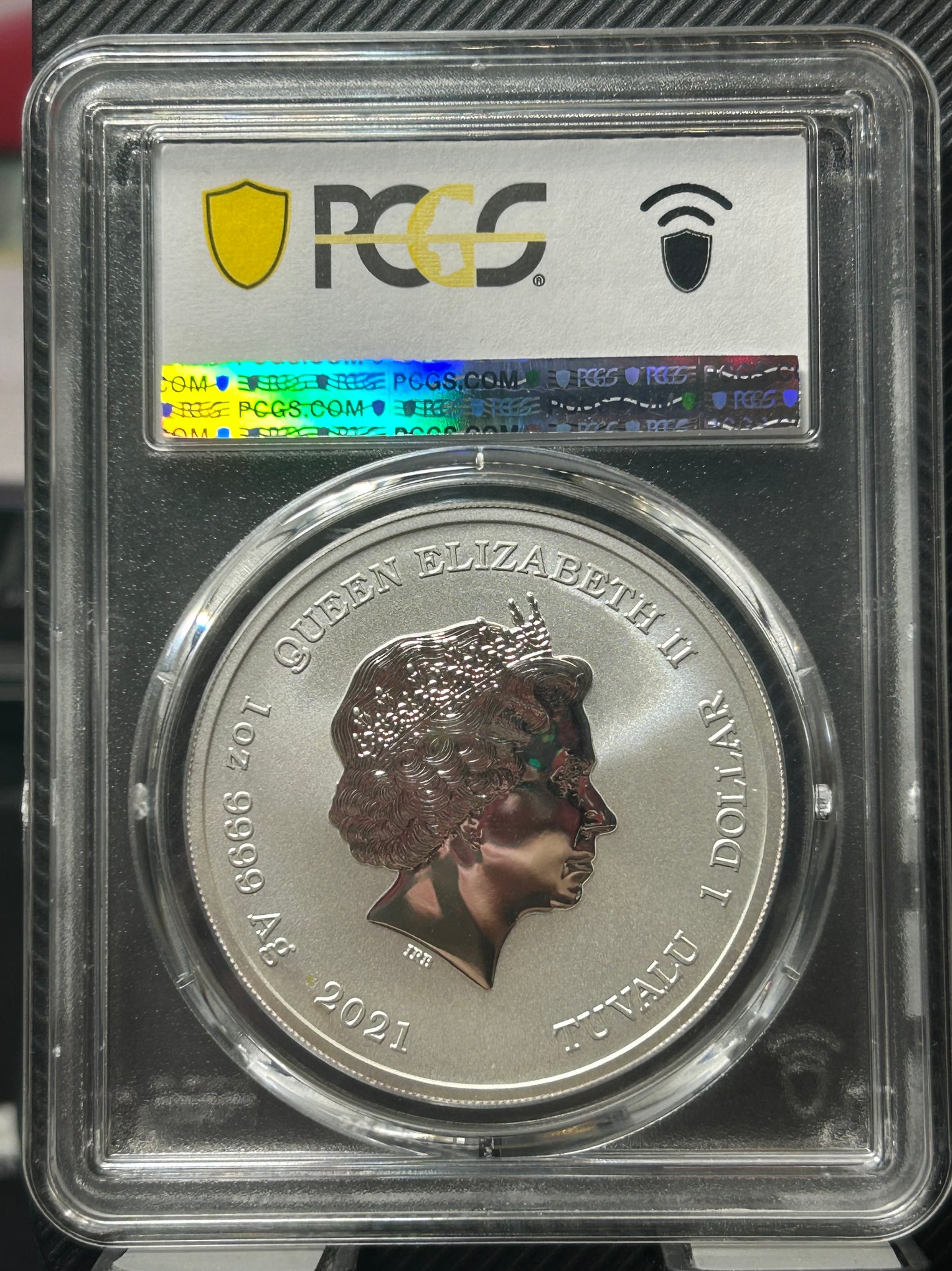 2021年圖瓦盧《阿森一族》一安士銀幣 PCGS 70