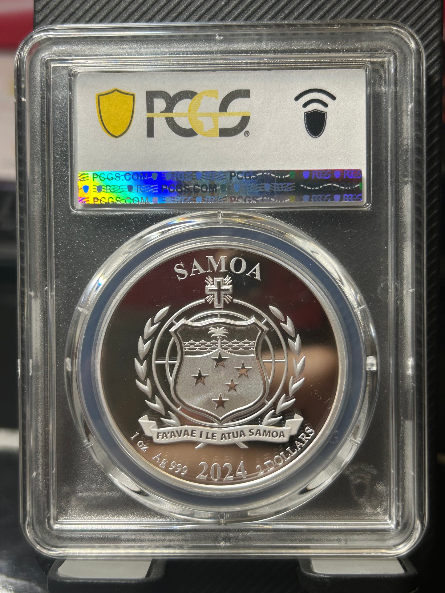 2024年薩摩亞發行街霸精鑄一安士銀幣 PCGS PL70