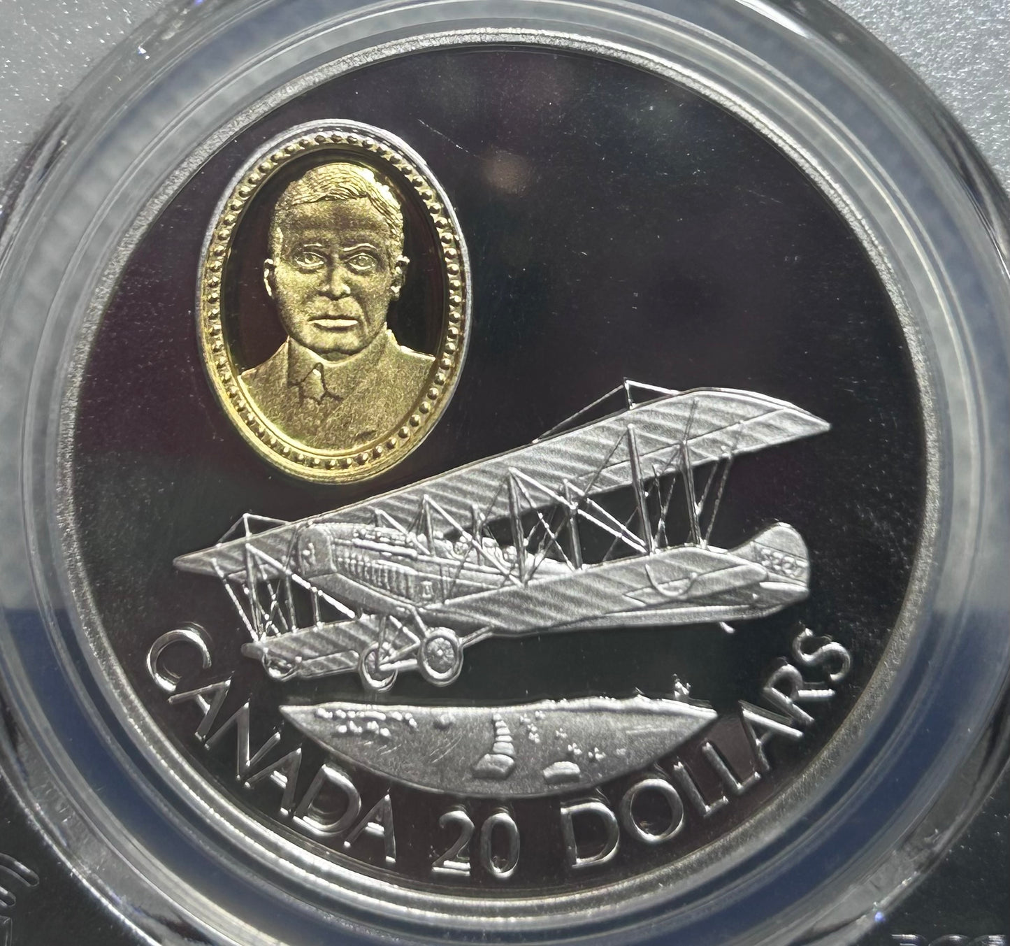 1992年加拿大發行
《航空飛行系列-JN Jenny》
1安士24K鍍金精鑄銀幣