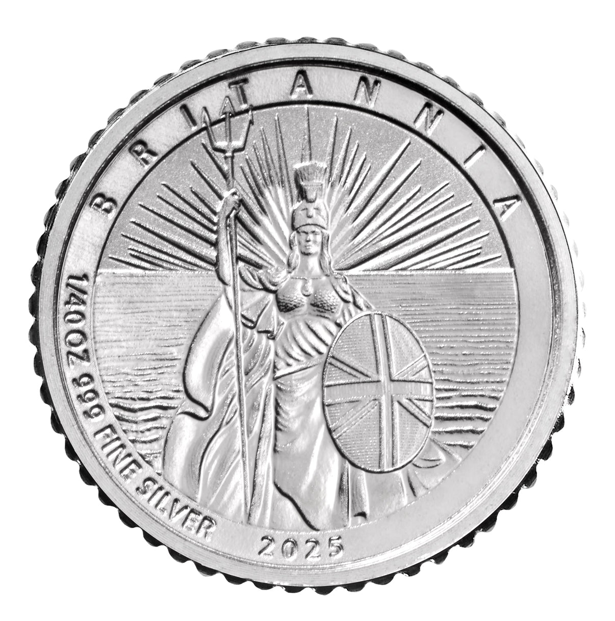 《2025 英國不列顛女神 .999反向精鑄銀幣四枚套裝 》
( 1, 1/4, 1/20, 1/40 oz)