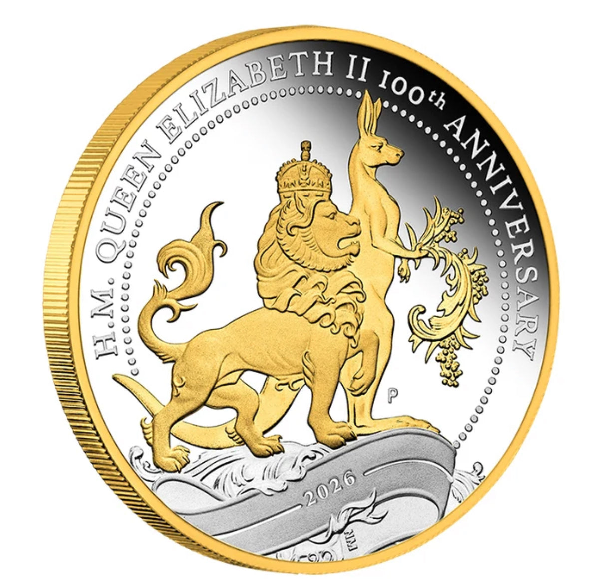 2026 澳洲 <英女王伊莉莎白二世一百週年紀念鍍金精鑄銀幣 〉