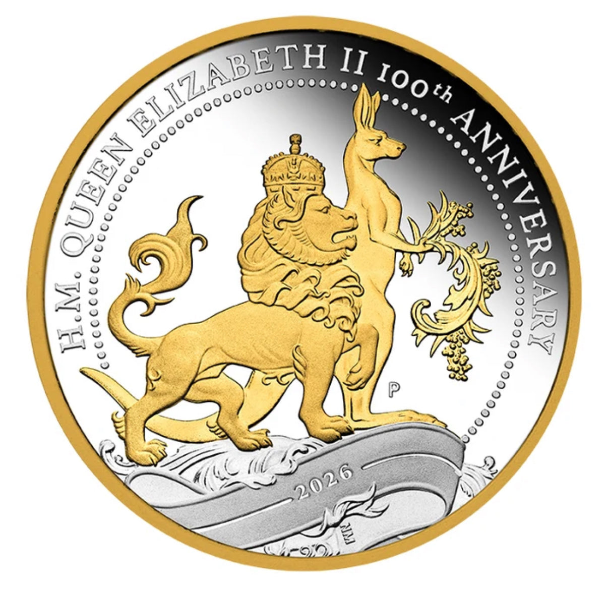 2026 澳洲 <英女王伊莉莎白二世一百週年紀念鍍金精鑄銀幣 〉