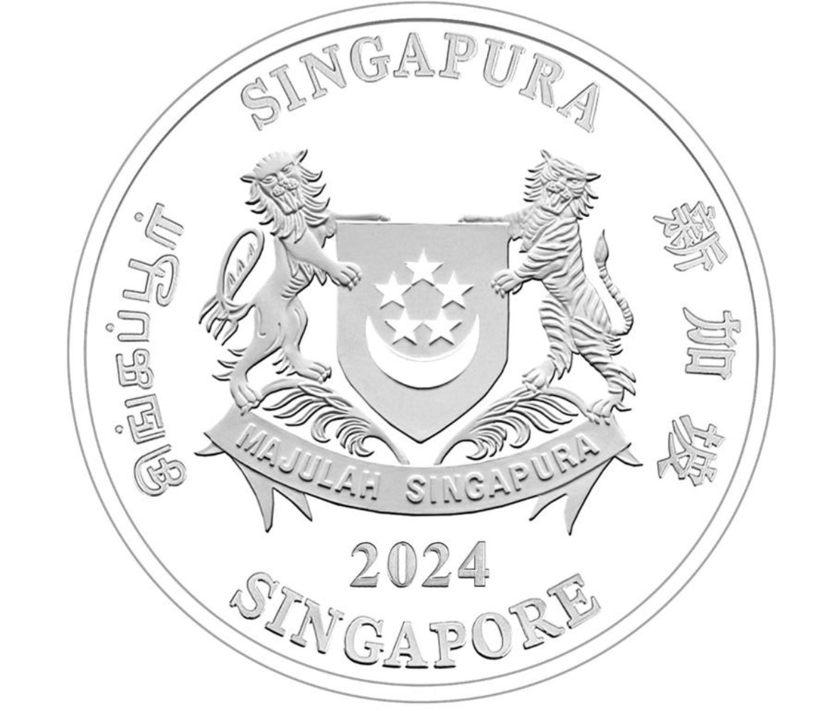 新加坡生肖龍系列
2024 新加坡生肖龍年
999精鑄彩色銀幣 1/4oz