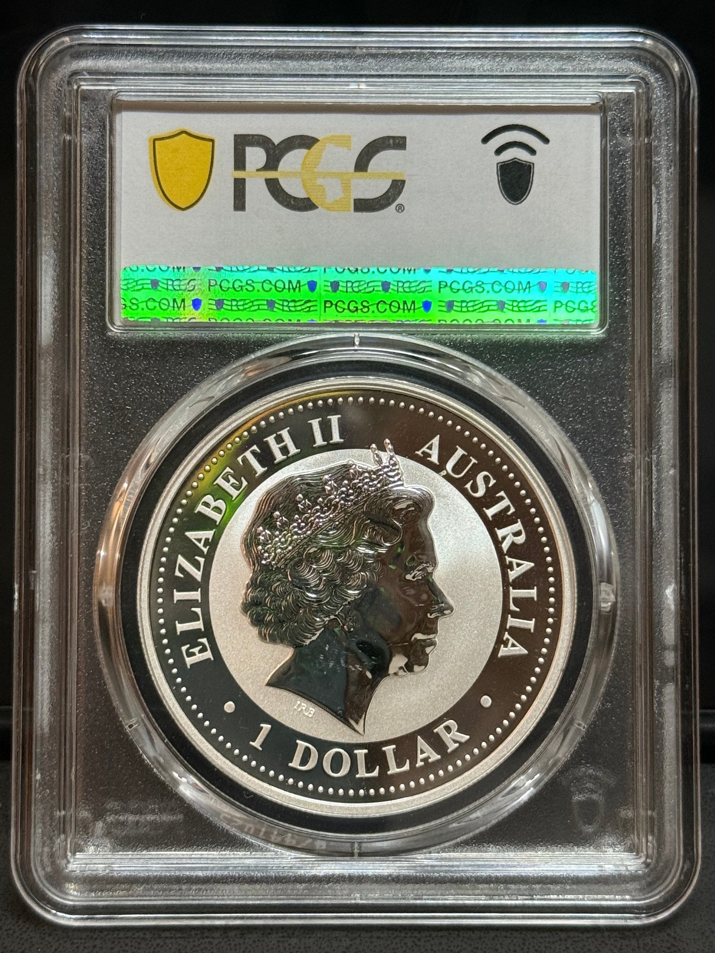 2007年澳洲-第一代豬年彩色一安士銀幣 PCGS MS69