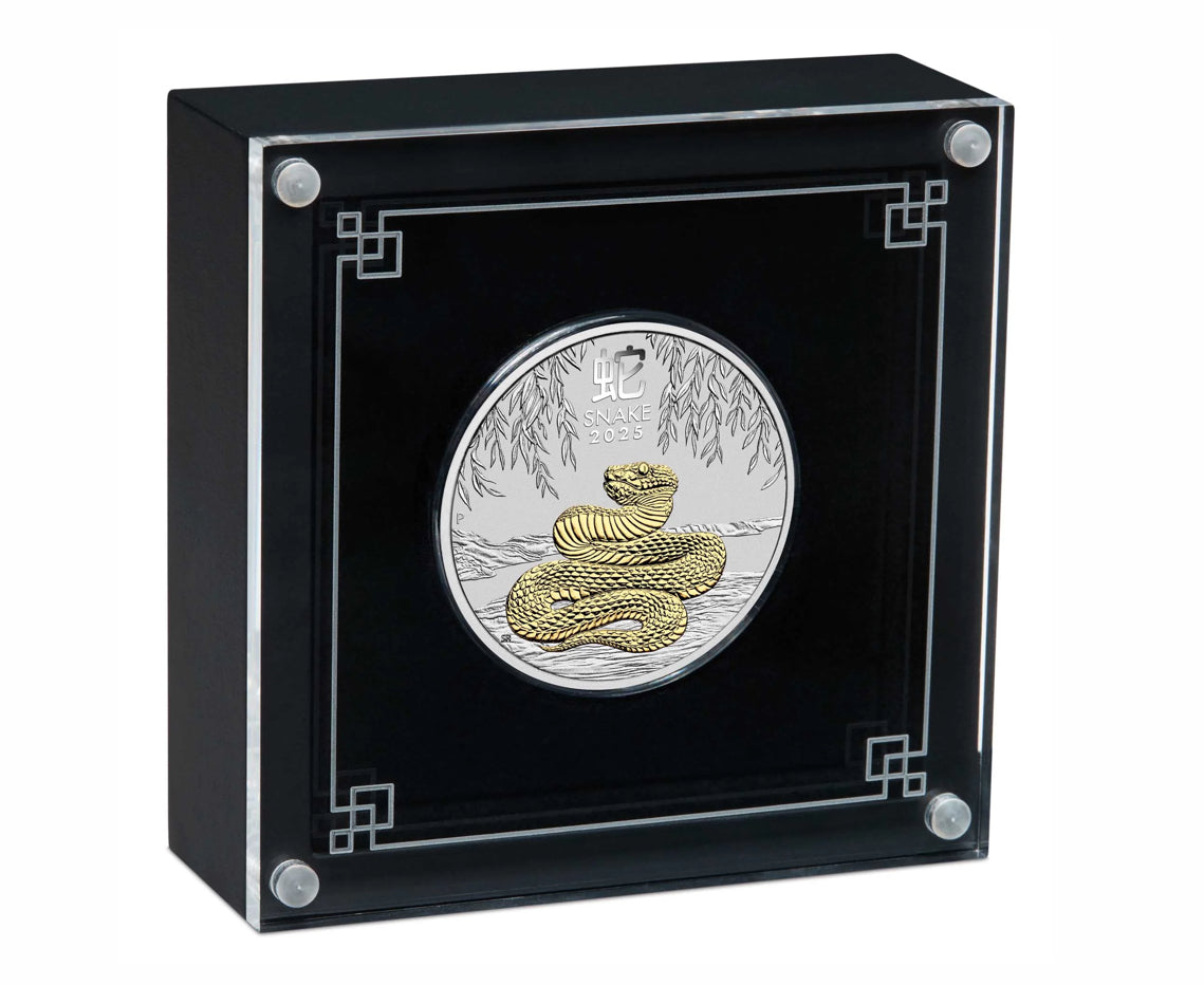 2025 澳洲農曆生肖系列 III - 
蛇年 .9999 鍍金銀幣 1oz
