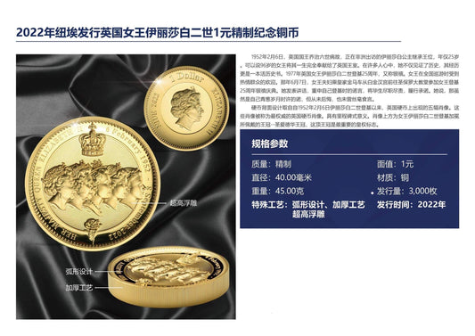 紐埃英女皇五朝精鑄銅幣