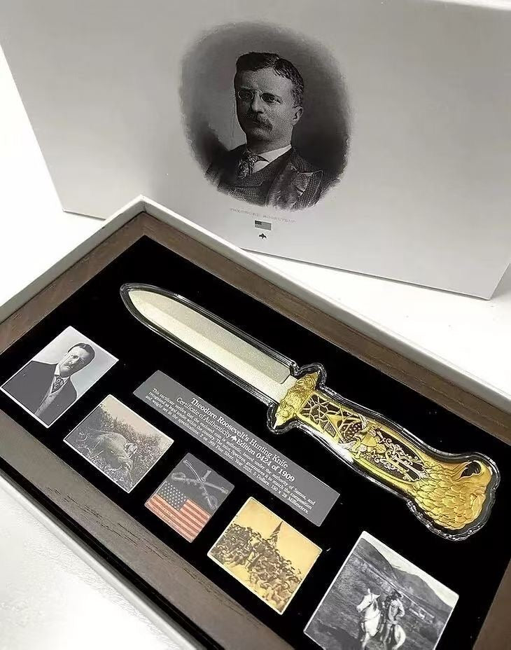《THEODORE ROOSEVELT'S HUNTING KNIFE 》 《西奧多·羅斯福的狩獵刀》 2安士銀幣5美元薩摩亞2025