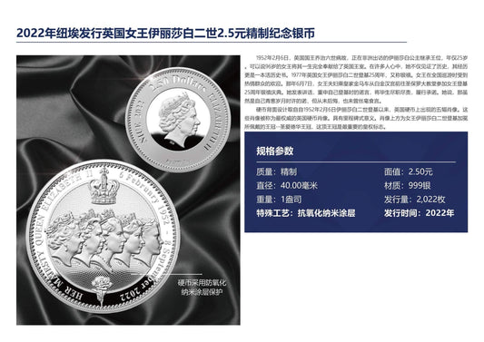 紐埃英女皇五朝精鑄1安士銀幣