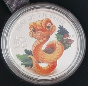 澳洲2025年中國生肖寶寶(二) 蛇年寶寶彩色精鑄紀念銀幣