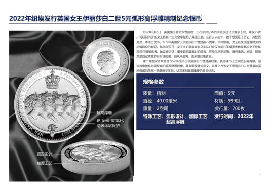 紐埃英女皇五朝精鑄兩安士銀幣